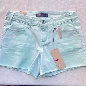 NWT Levi's High Waist Cheeky Denim Shorts Mint